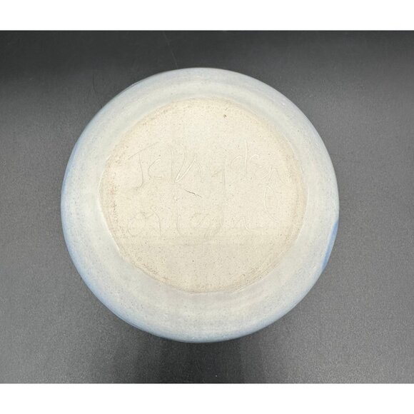 Vintage Art Pottery Flower Frog Arranger JC Dryden Signed MCM Hot Springs Ark - Picture 5 of 10